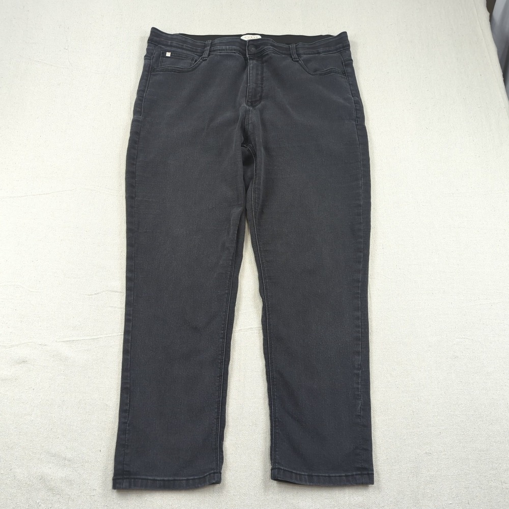 Curve Appeal Jeans Womens 16 33 Black Stretch High Rise Skinny Casual
